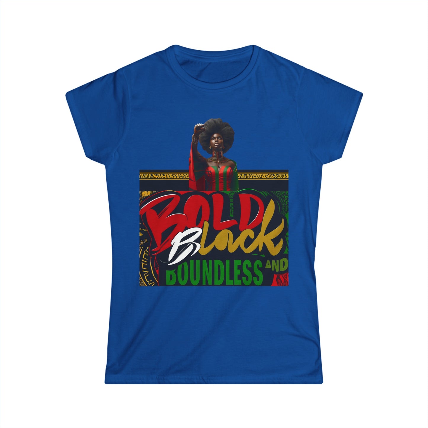 BOLD, BLACK AND BOUNDLESS- JUNETEENTH Women's Softstyle Tee