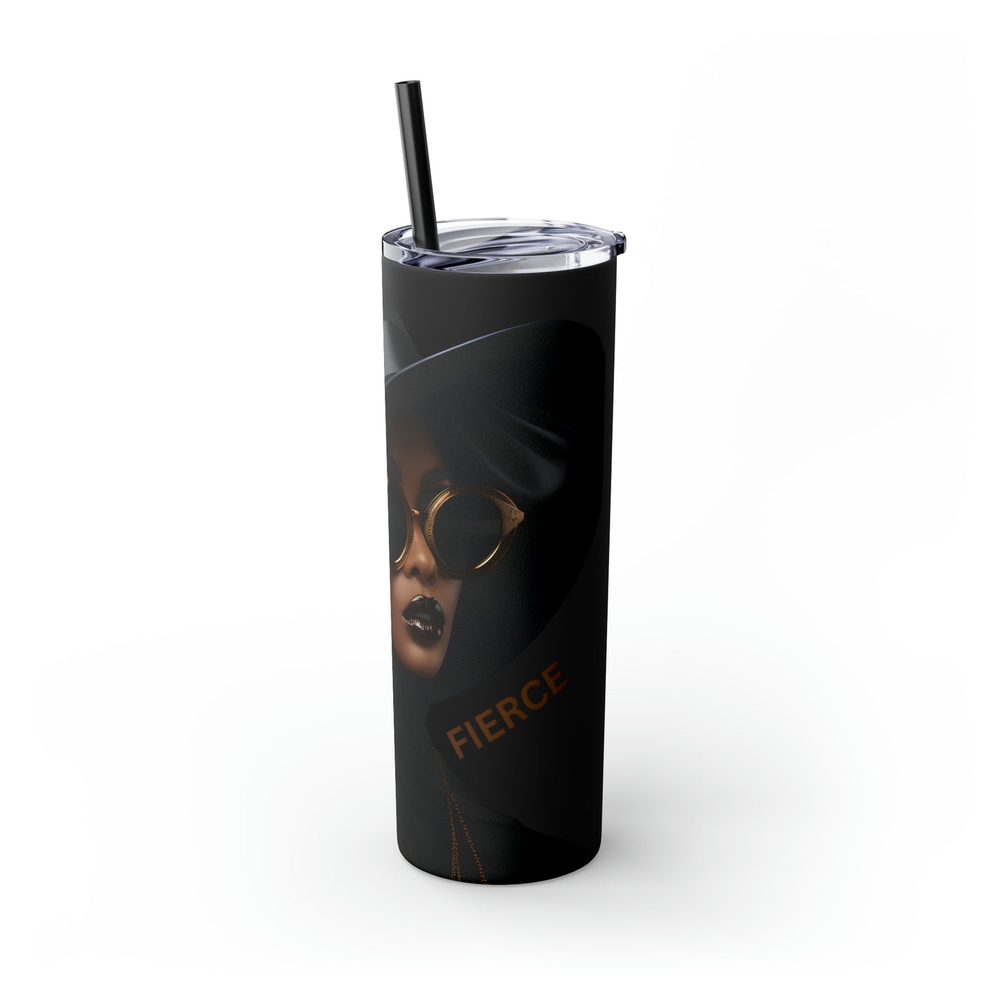 FIERCE - Skinny Tumbler with Straw, 20oz