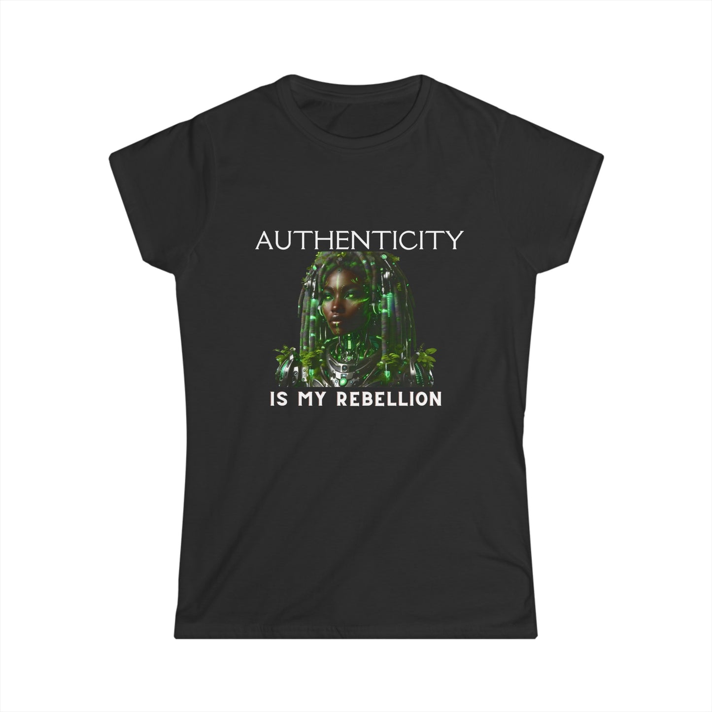 AUTHENTICITY IS MY REBELLION- Black Softstyle Tee