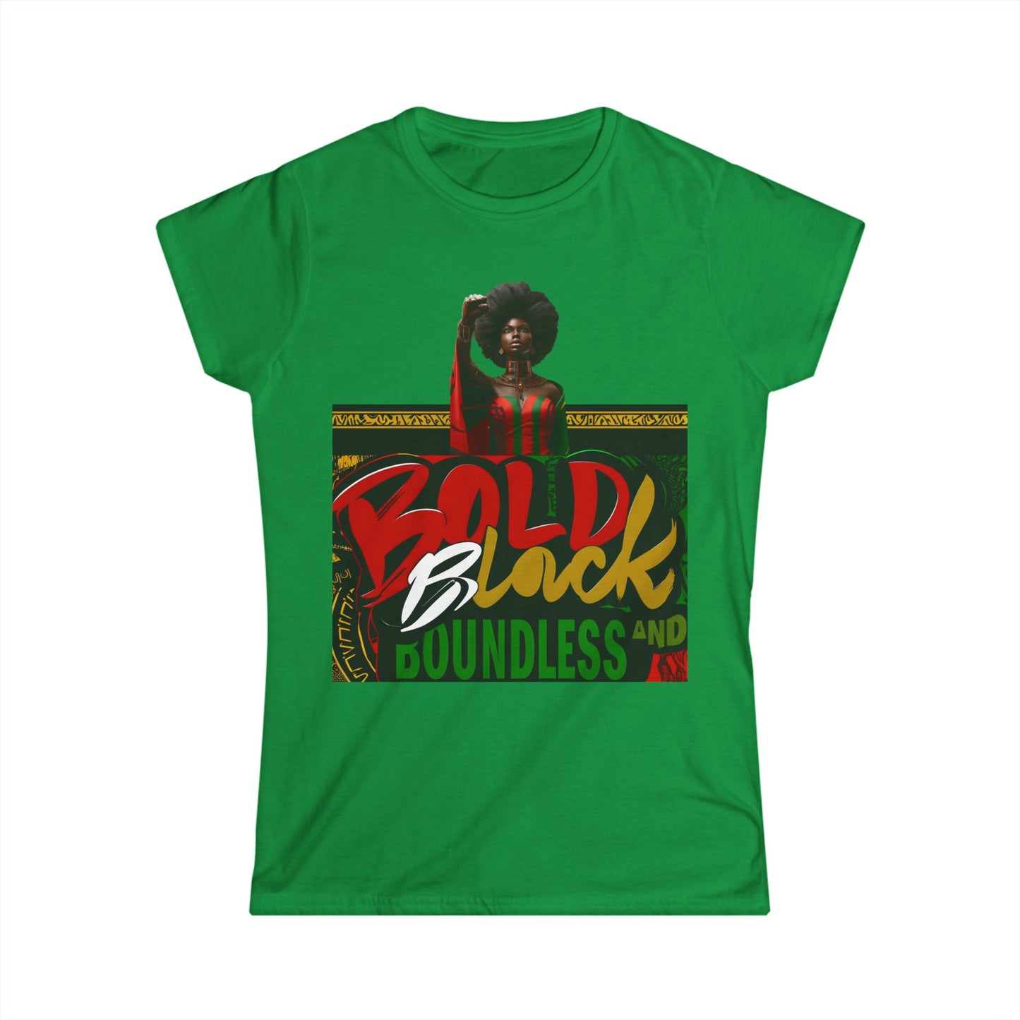 BOLD, BLACK AND BOUNDLESS- JUNETEENTH Women's Softstyle Tee