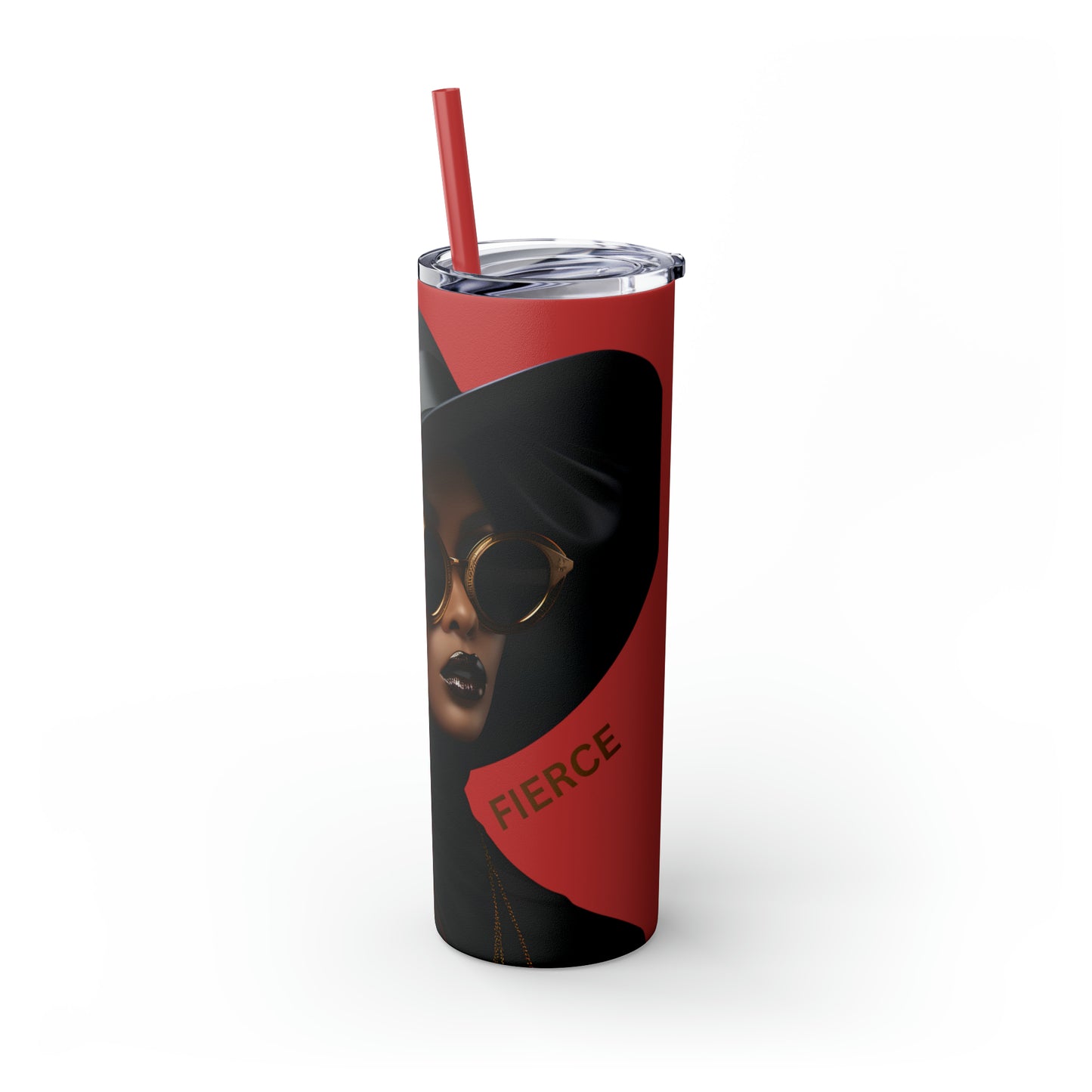 FIERCE - Skinny Tumbler with Straw, 20oz