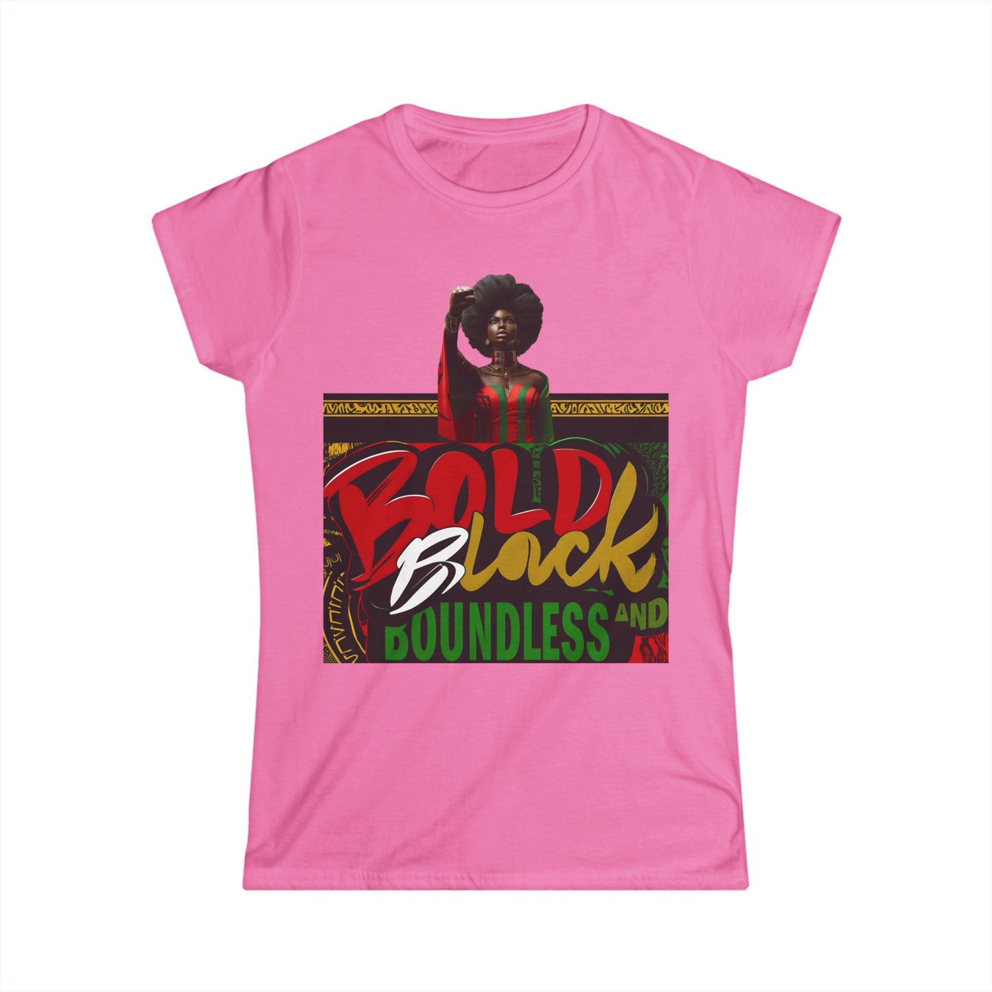 BOLD, BLACK AND BOUNDLESS- JUNETEENTH Women's Softstyle Tee